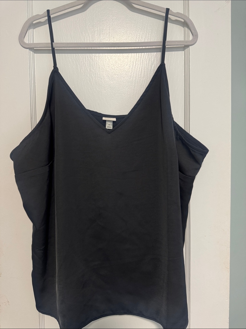 a new day Black Cold-Shoulder V-Neck Cami Top